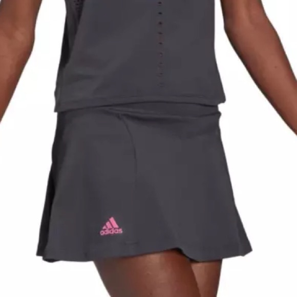Adidas Primeblue Knit Dgh Solid Gray Womens Tennis Skirt / Skort Large - Picture 6 of 8